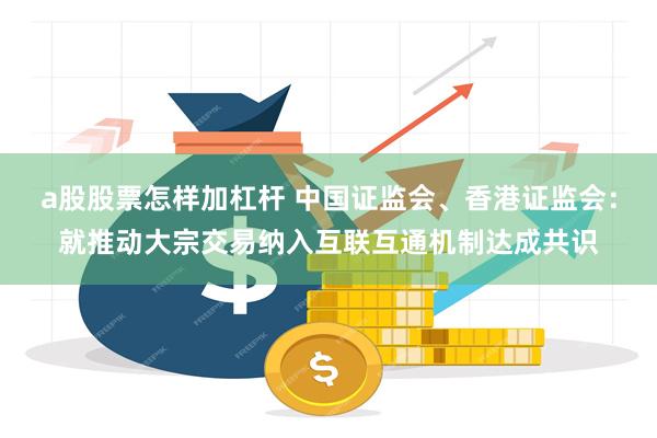 a股股票怎样加杠杆 中国证监会、香港证监会：就推动大宗交易纳入互联互通机制达成共识